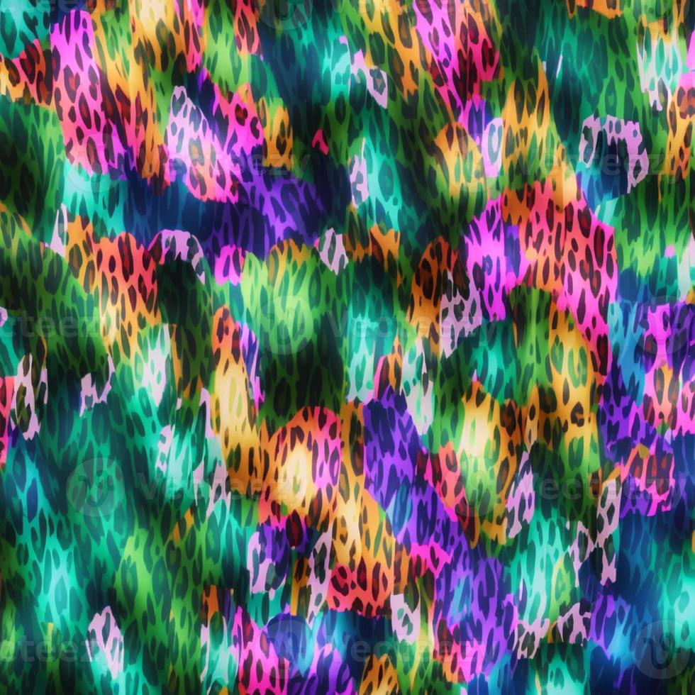 Abstract multicolor liquid holographic background, Digital painted abstract texture photo