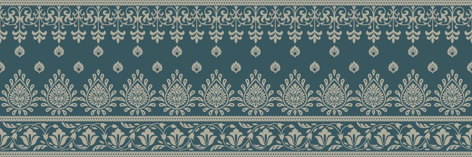 Ethnic pattern. Kerchief Pattern. Silk neck scarf. Bandana Print. Headscarf. Floral vintage style. Indonesian batik. Textile, Fabric, Tile, Clothing. Tribal texture. Vector. Blue, Red, Gold, Yellow. vector