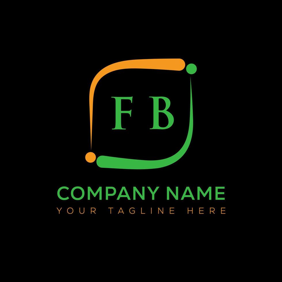 FB letter logo creative design. FB unique design. vector