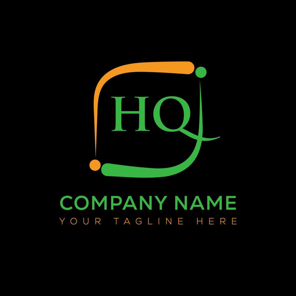 HQ letter logo creative design. HQ unique design. vector