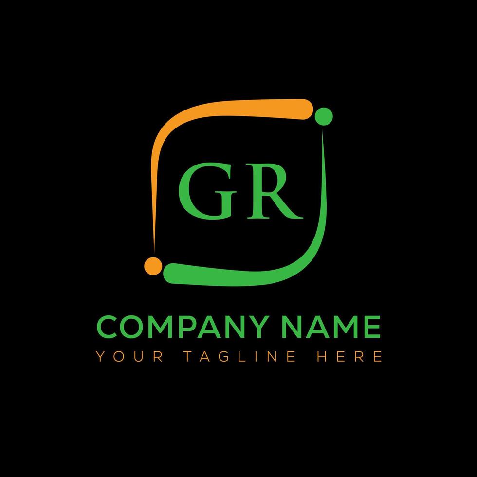 GR letter logo creative design. GR unique design. vector