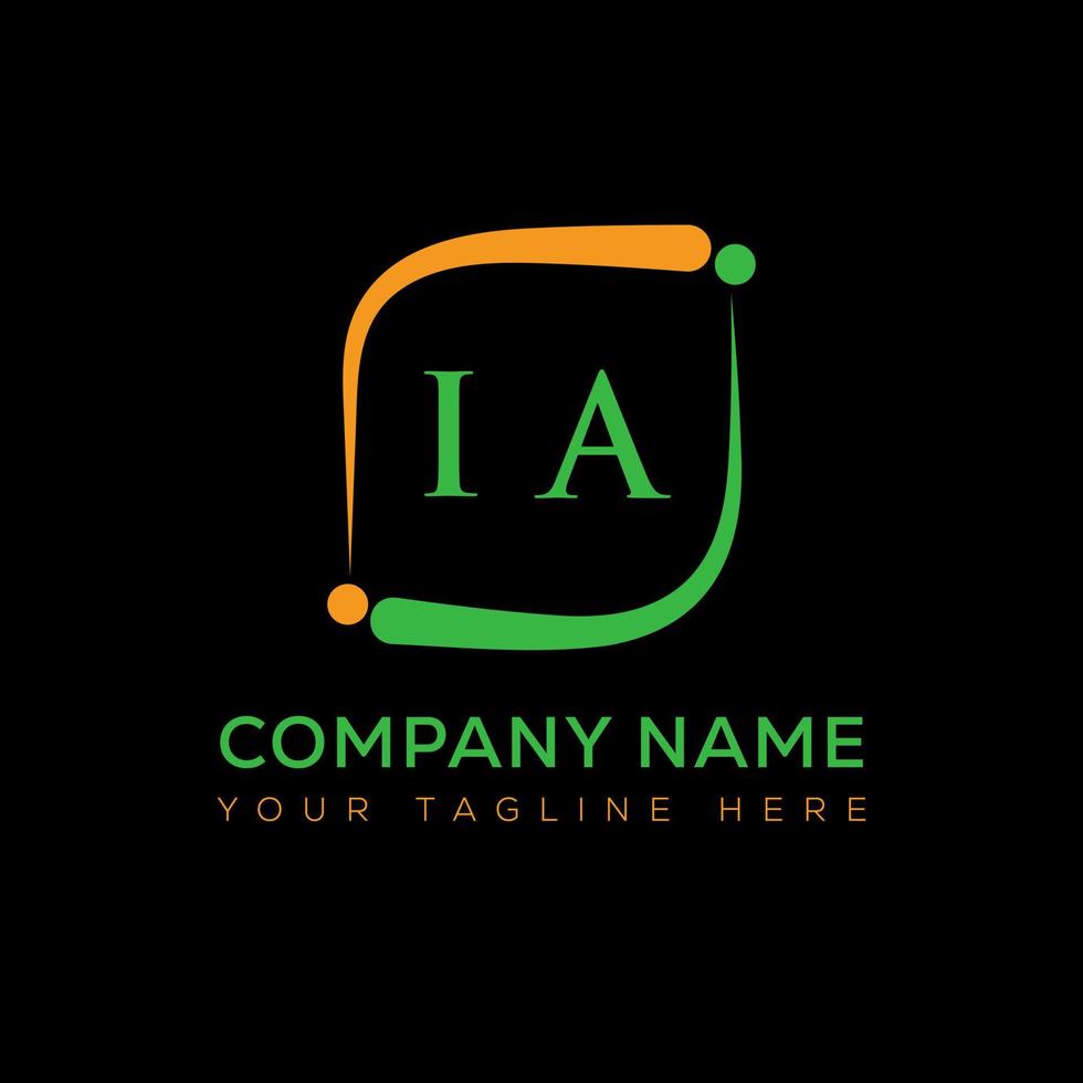 IA letter logo creative design. IA unique design. vector