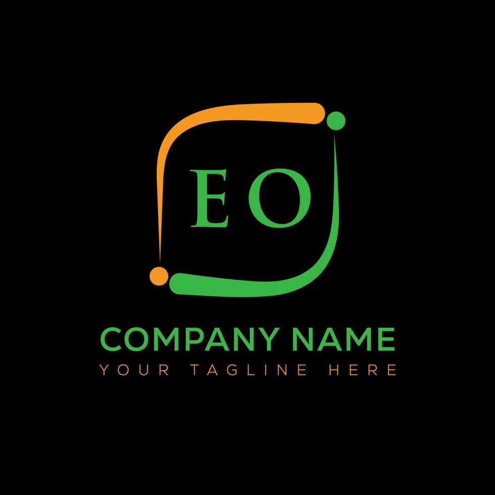 EO letter logo creative design. EO unique design. vector