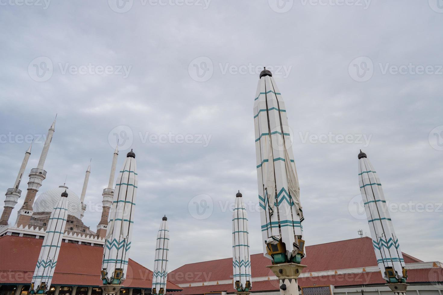 Great mosque on the Semarang Central Java, when day time with cloudy sky. The photo is suitable to use for Ramadhan poster and Muslim content media.