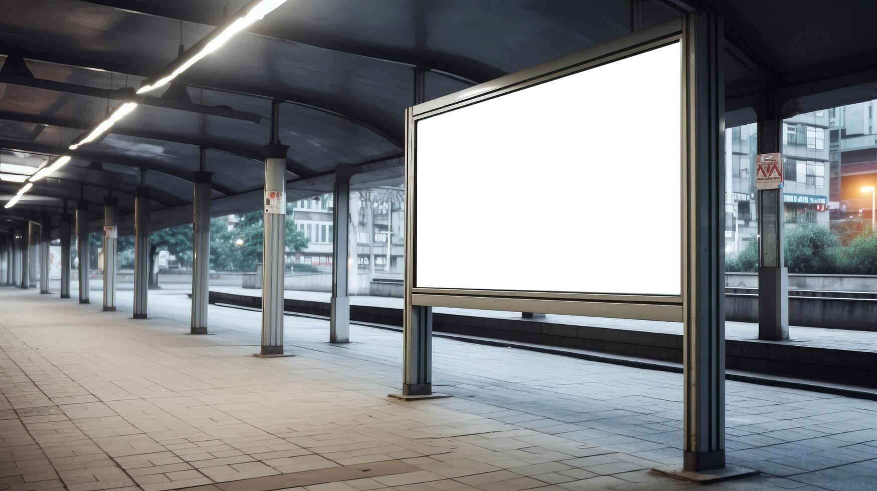 Billboard Mockup Template. Illustration photo