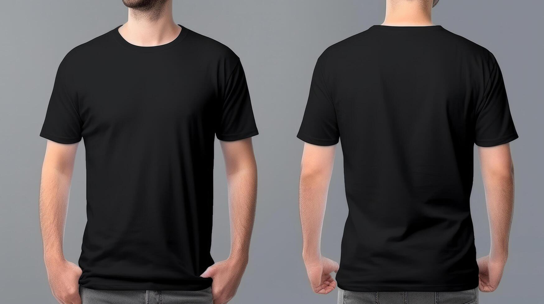 Black T-Shirt Mockup Template. Illustration AI Generative 22862477 ...