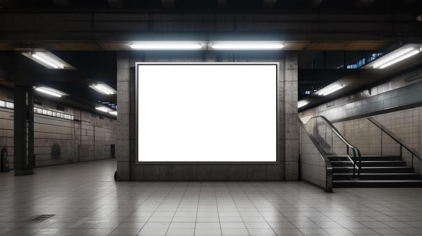 Billboard Mockup Template. Illustration photo