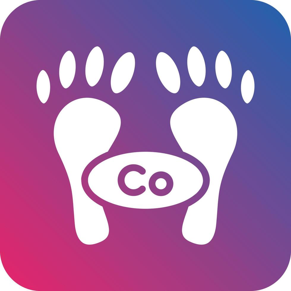 Carbon Footprint Icon Vector Design