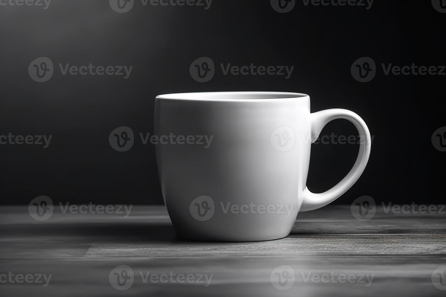 Blank White Mug for Mockup Illustration with photo