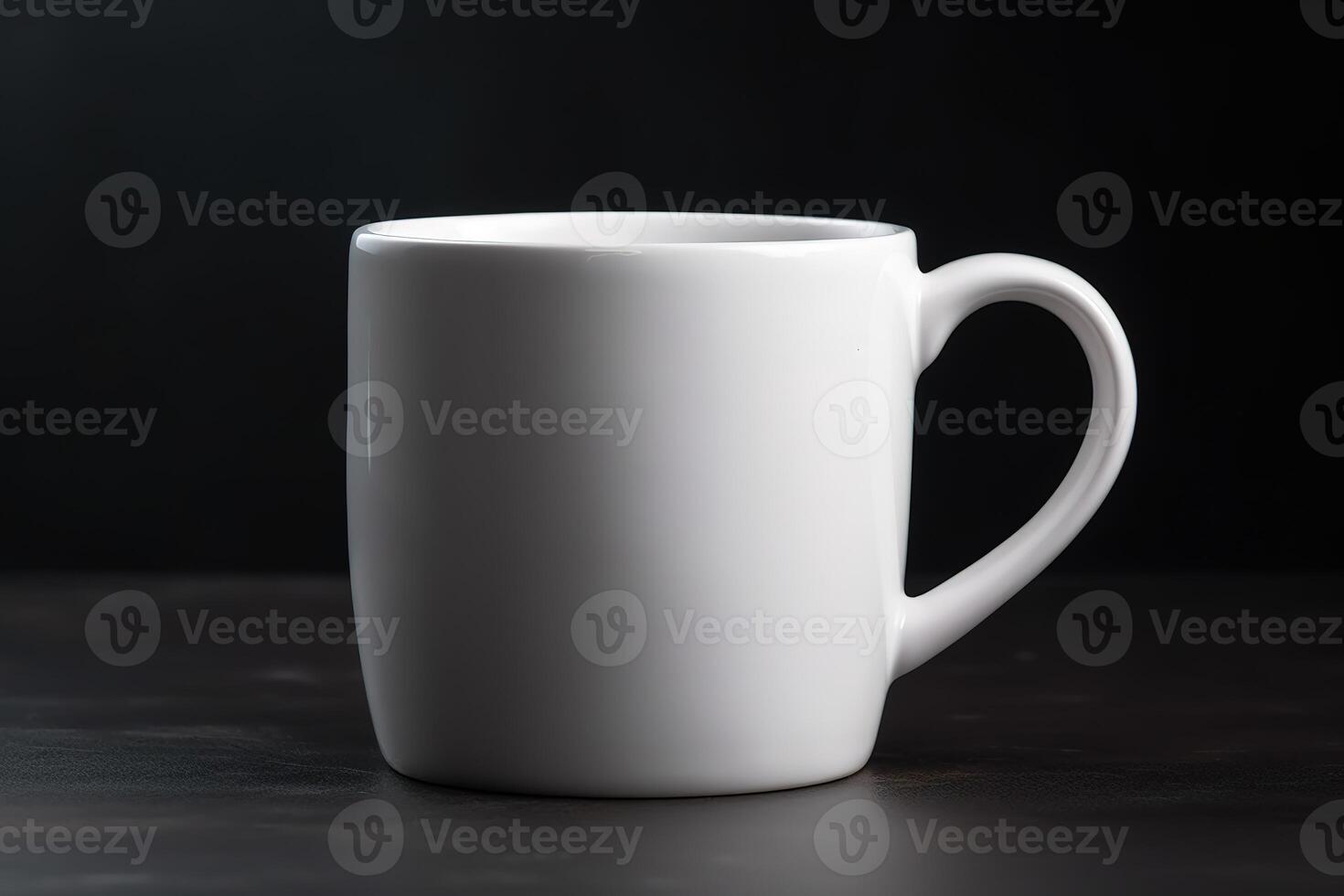 Blank White Mug for Mockup Illustration with photo