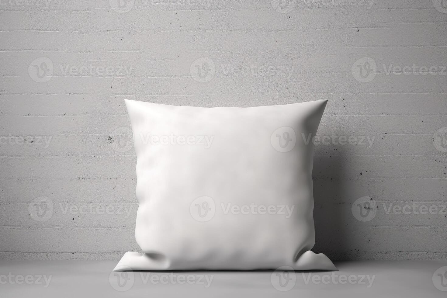 blanco blanco almohada para Bosquejo ilustración con generativo ai foto