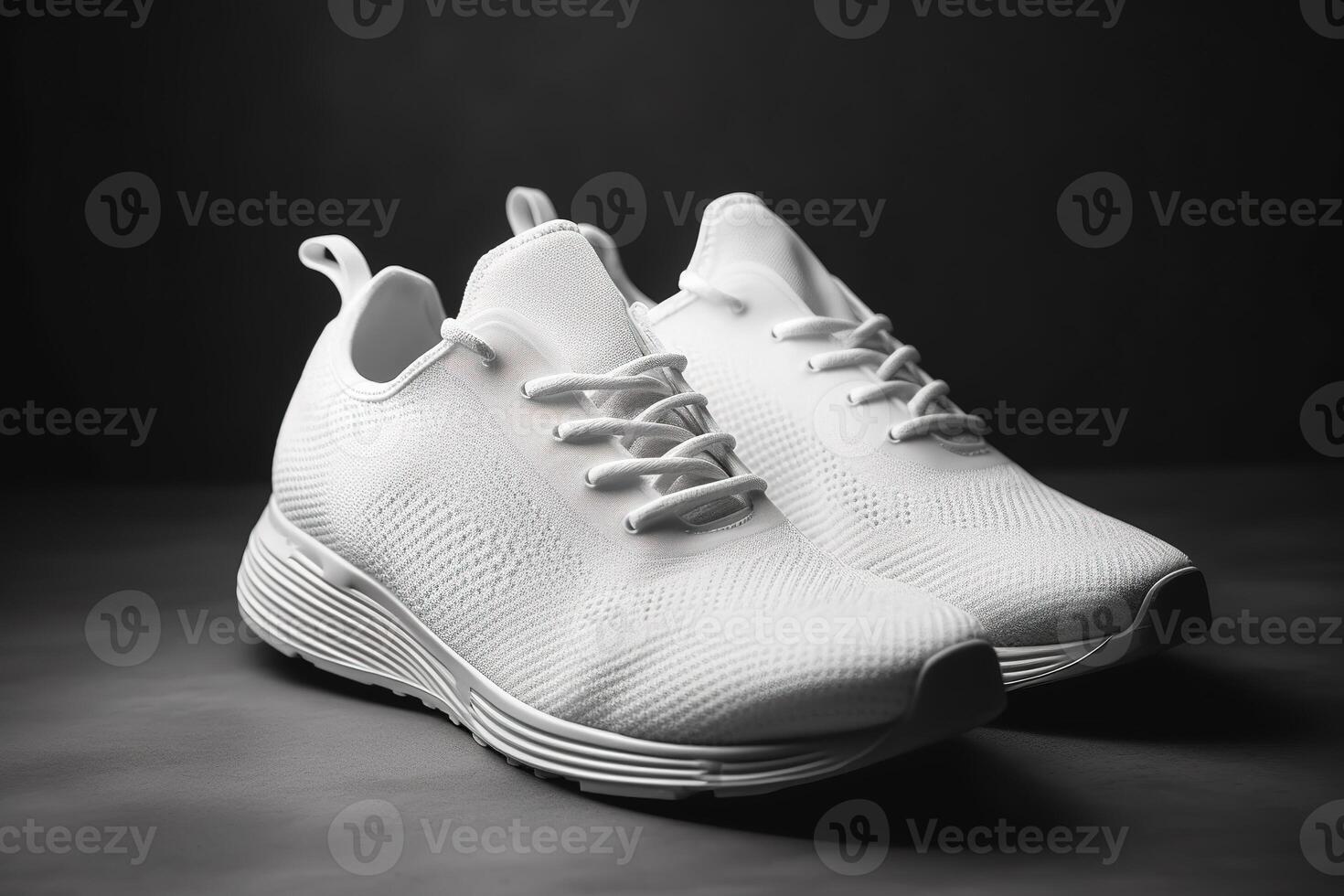 Blank White Sport Shoes for Mockup Illustration with photo