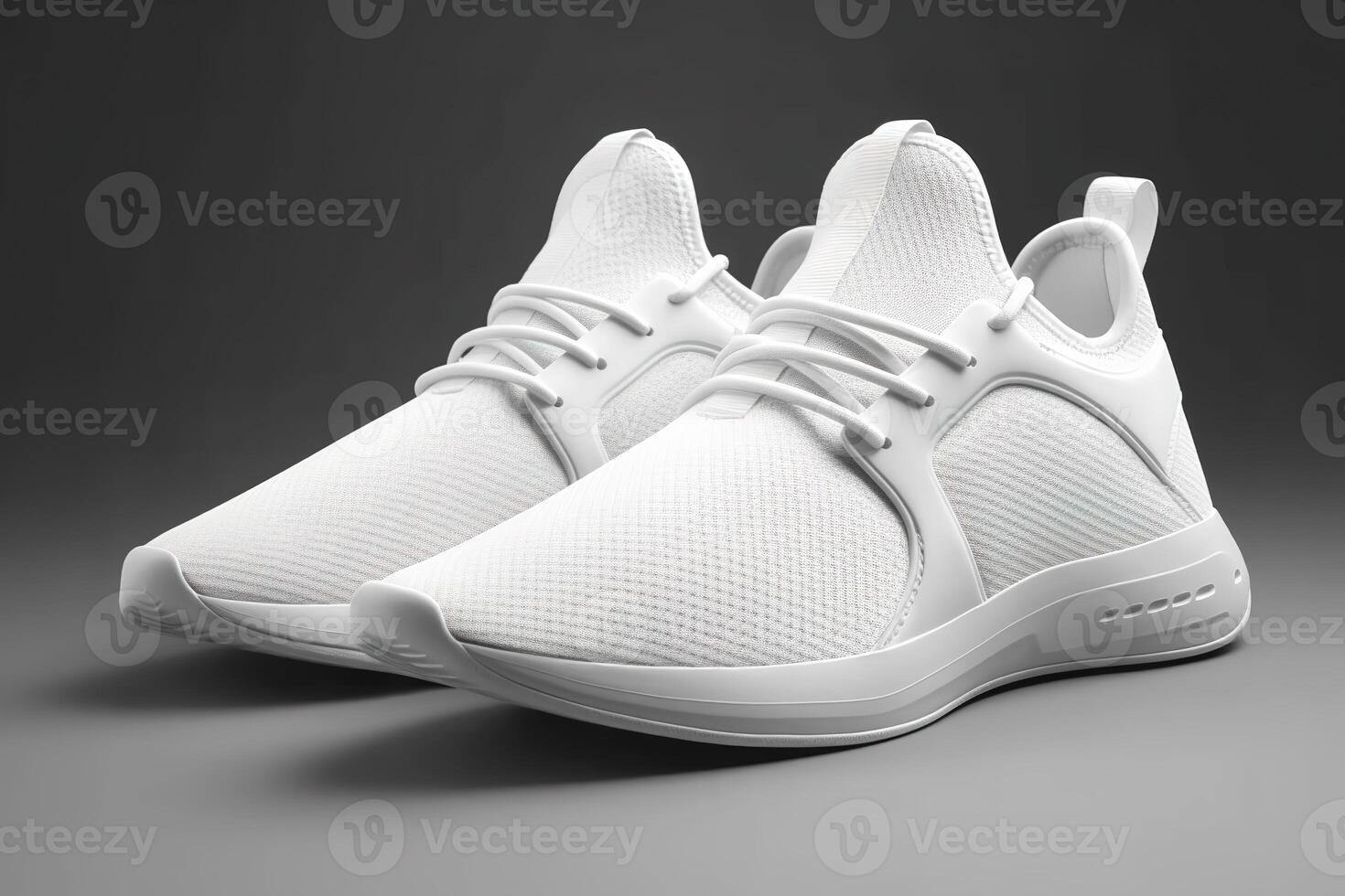 Blank White Sport Shoes for Mockup Illustration with photo