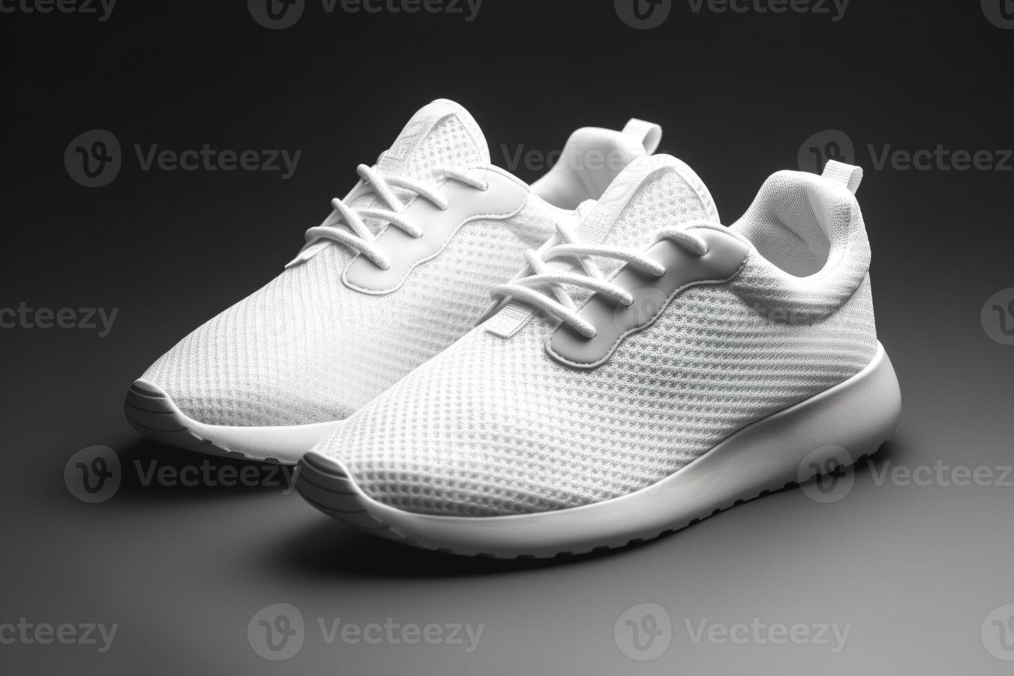 Blank White Sport Shoes for Mockup Illustration with photo