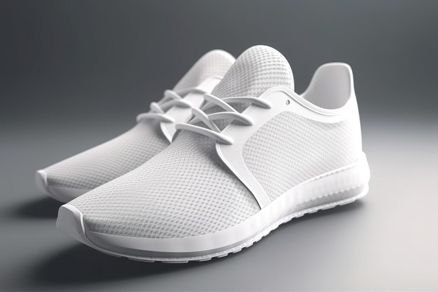 Blank White Sport Shoes for Mockup Illustration with photo