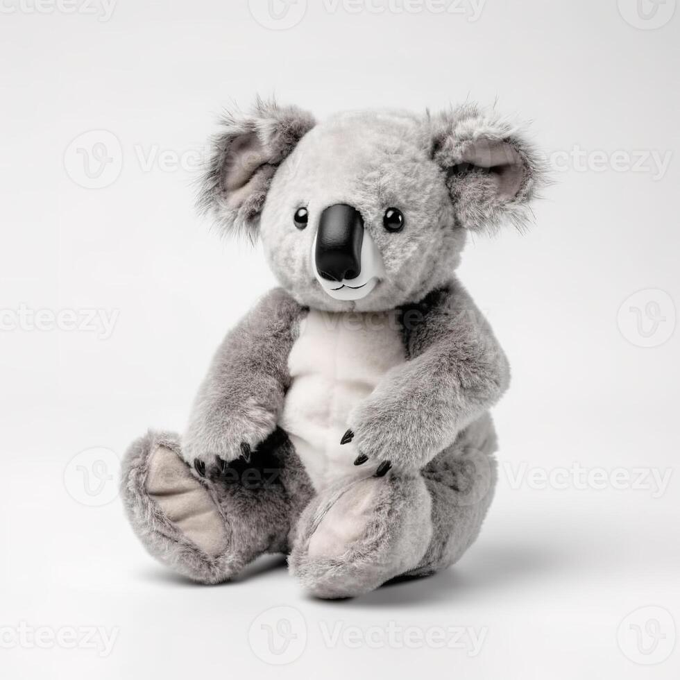 Cute Koala Animal Plush Toy White Background Animal Doll with photo