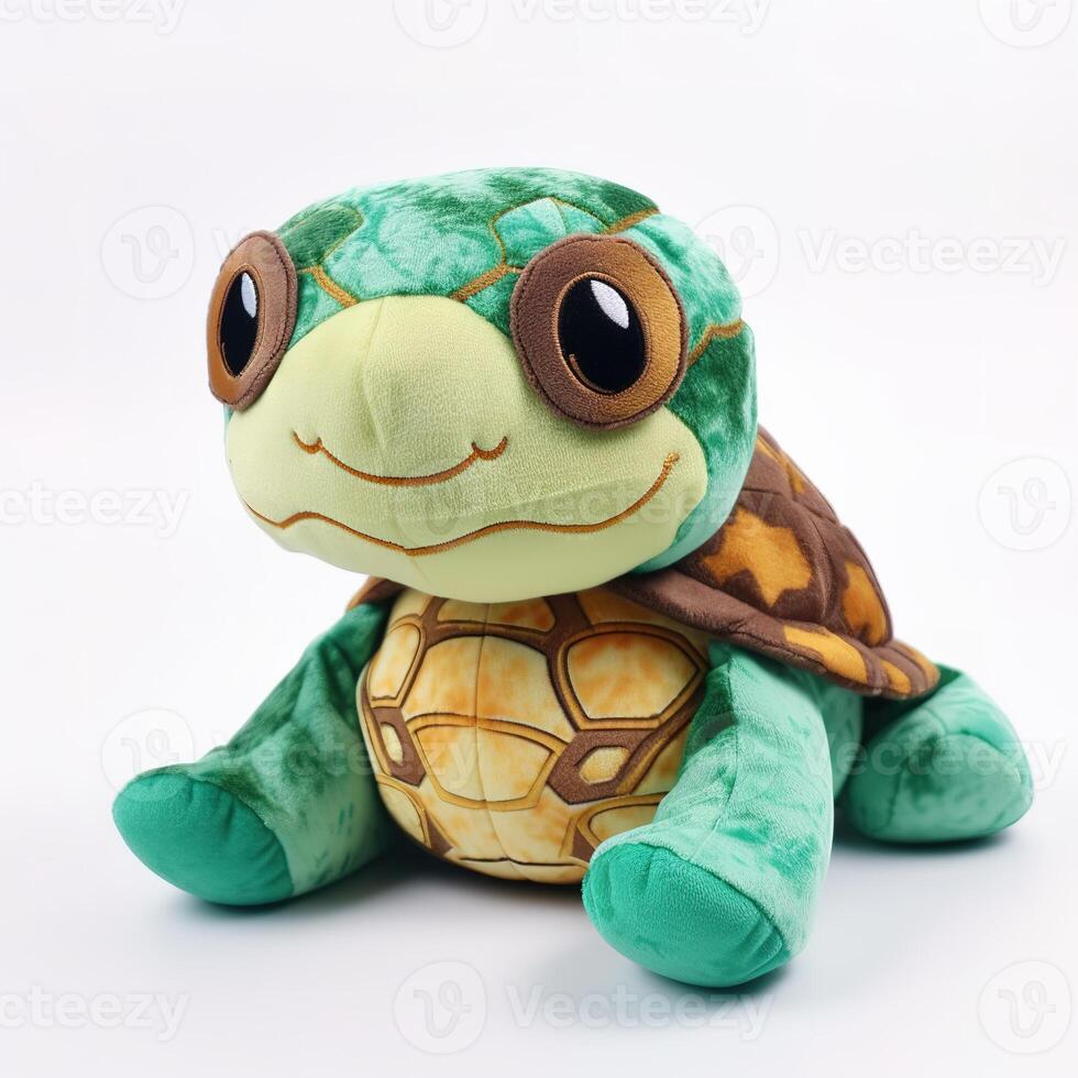 Cute Turtle Animal Plush Toy White Background Animal Doll with photo