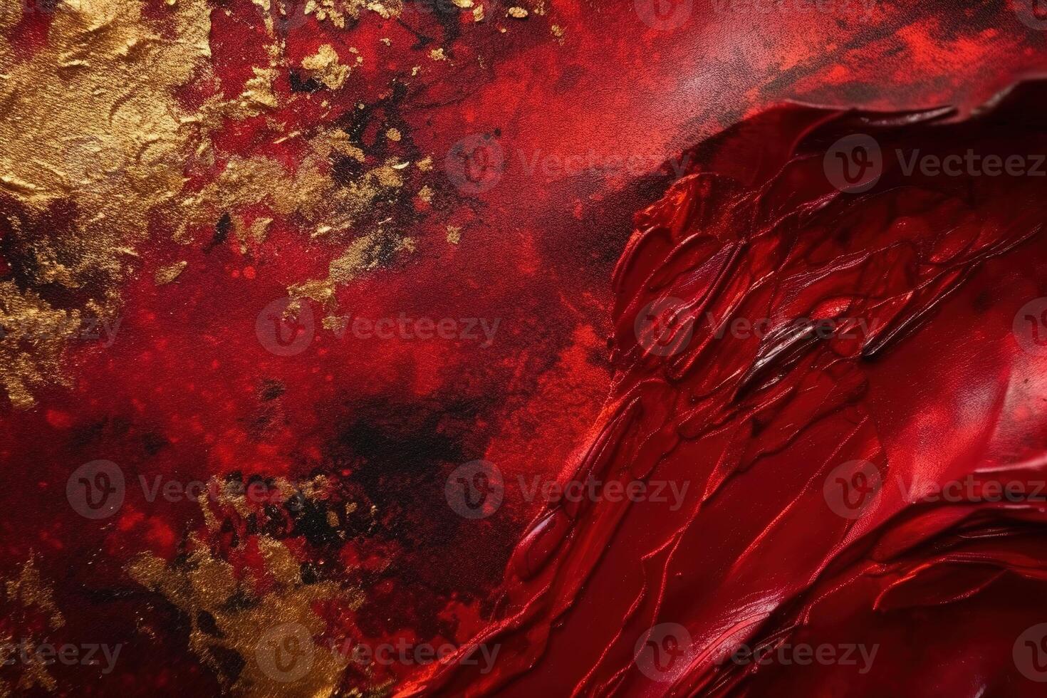 Deep Red Gold Foil Texture Background with photo