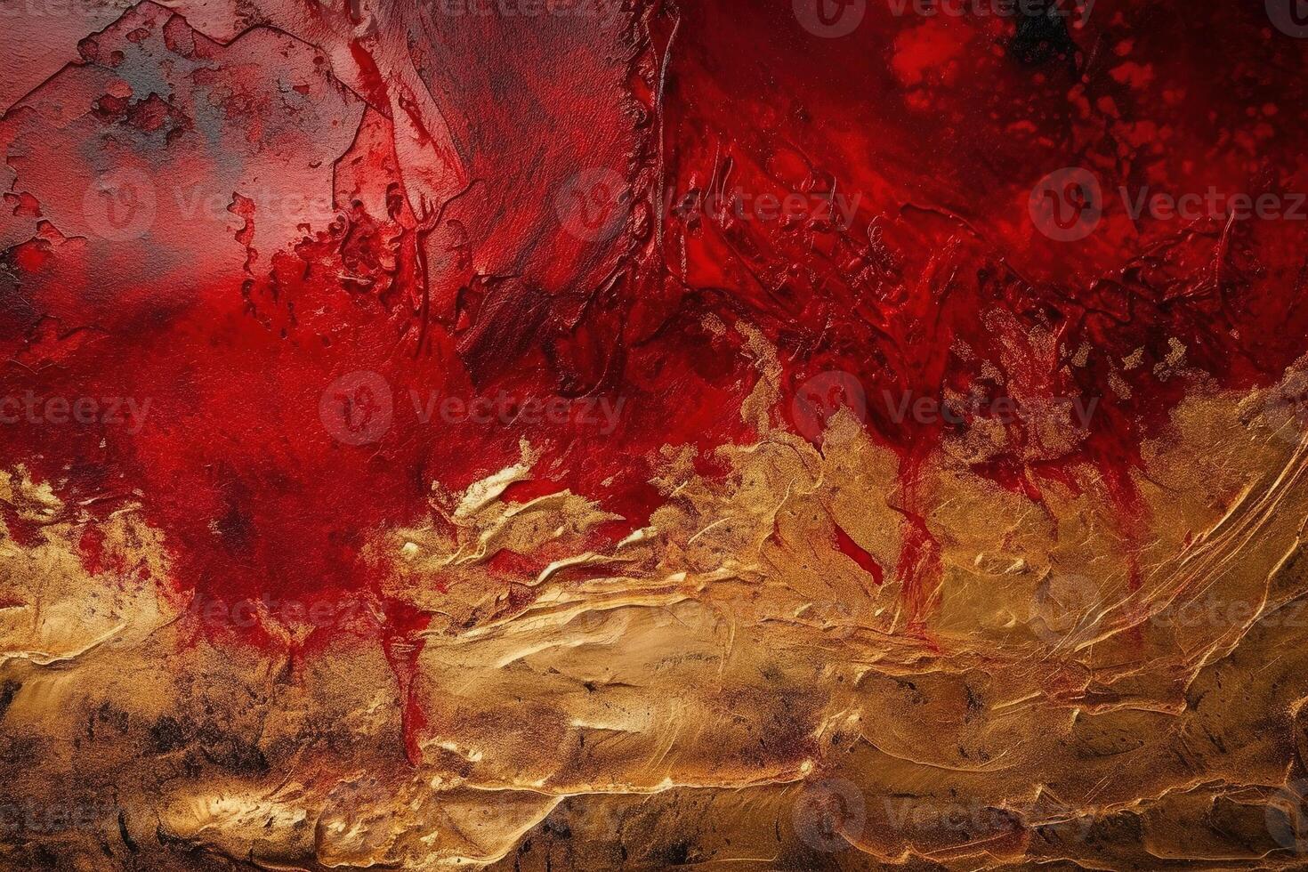 Deep Red Gold Foil Texture Background with photo