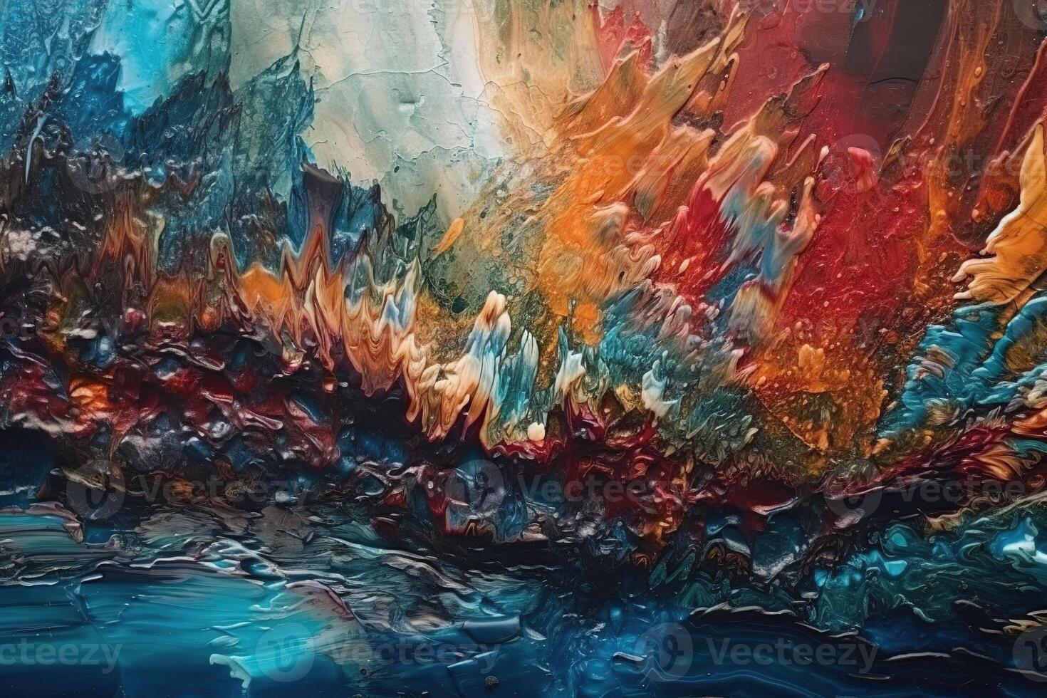 Textured Acrylic Ink Illustration Background with photo