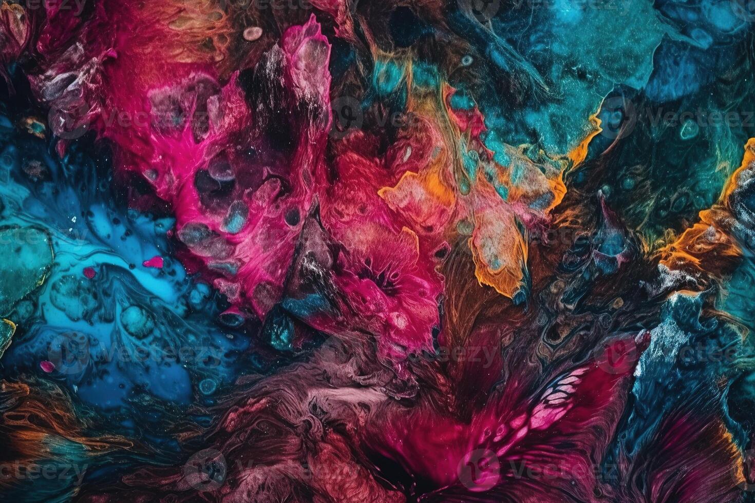 Textured Acrylic Ink Illustration Background with photo