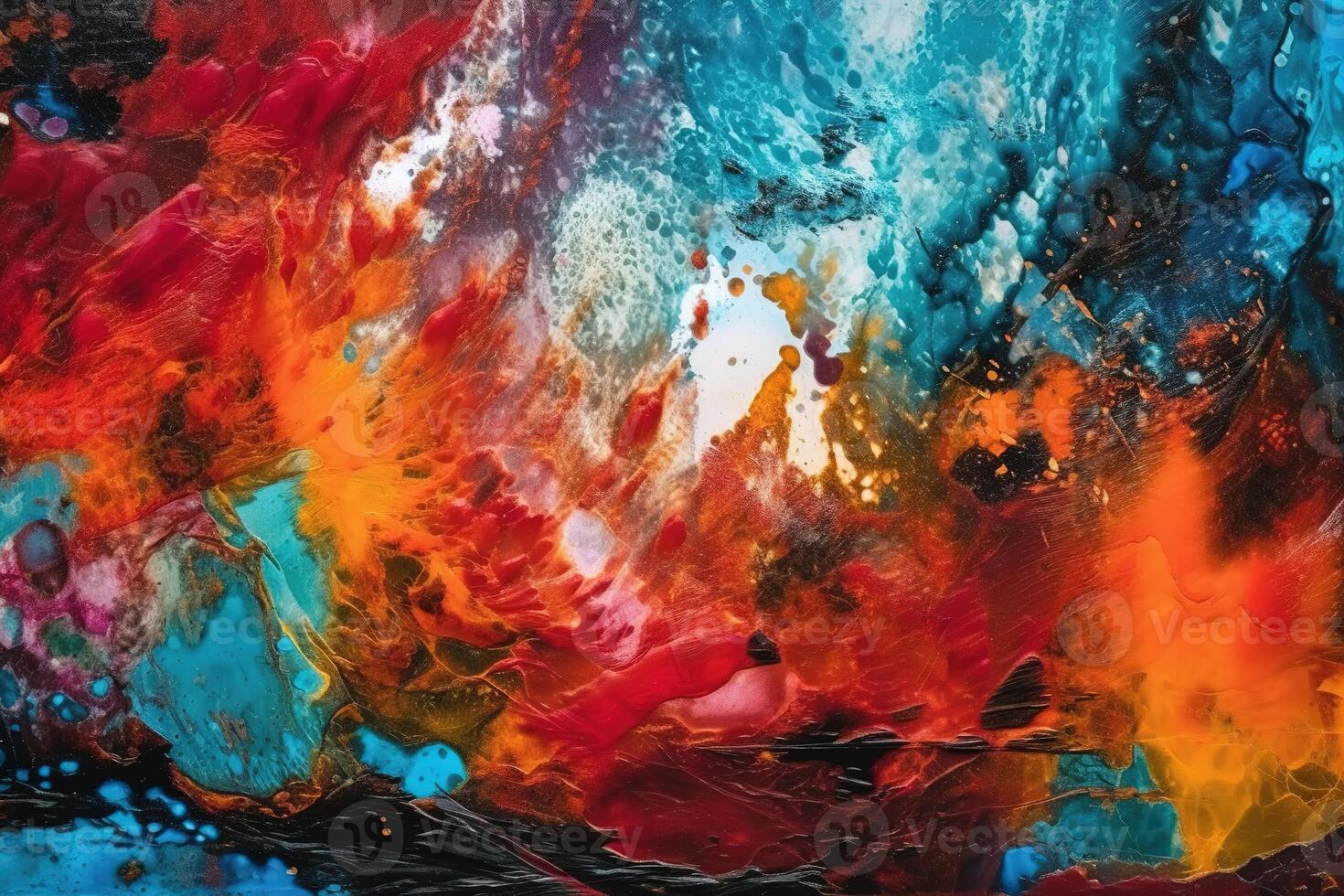 Textured Acrylic Ink Illustration Background with photo