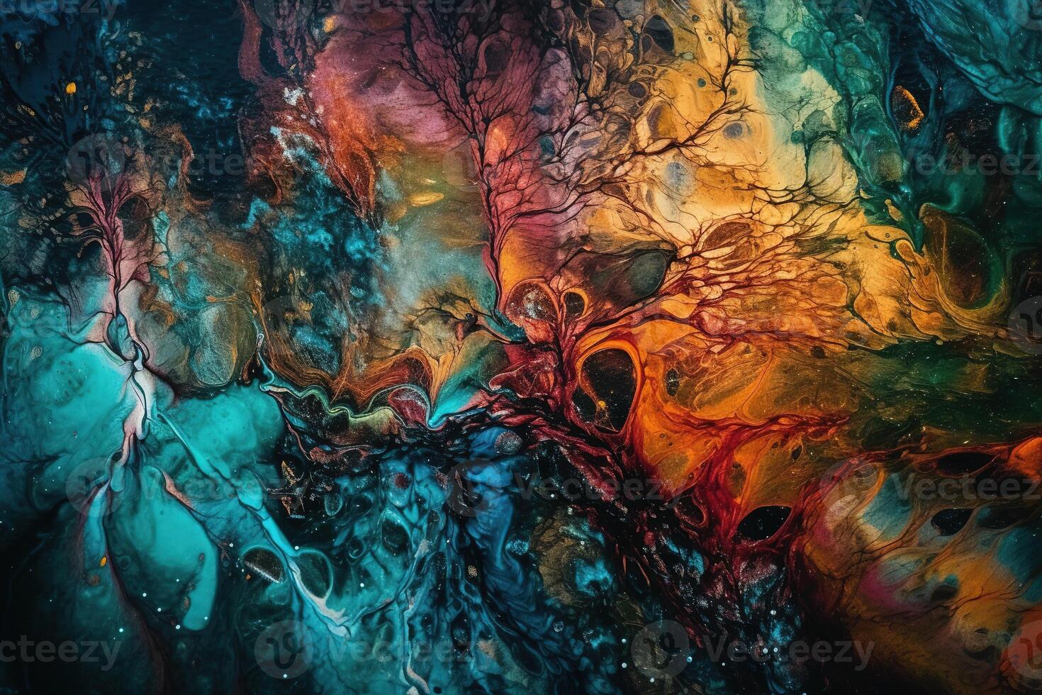 Textured Acrylic Ink Illustration Background with photo