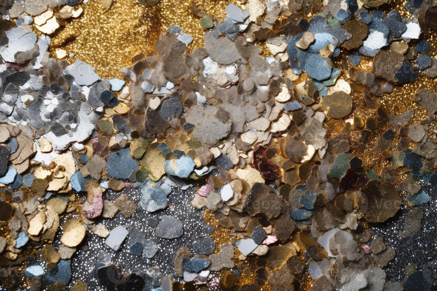 Shiny Colorful and Gold Glitter Texture Illustration Background with photo