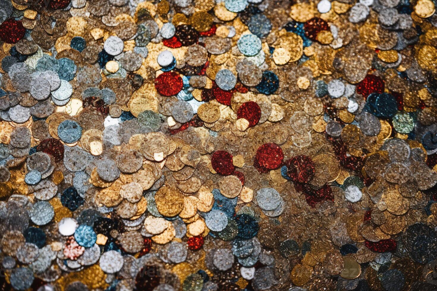 Shiny Colorful and Gold Glitter Texture Illustration Background with photo