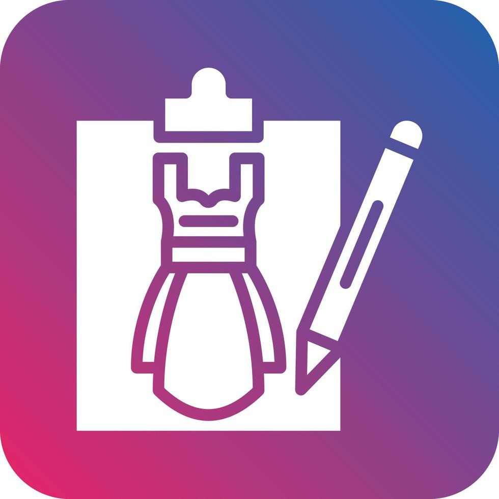 Dress Sketch Icon Vector Design