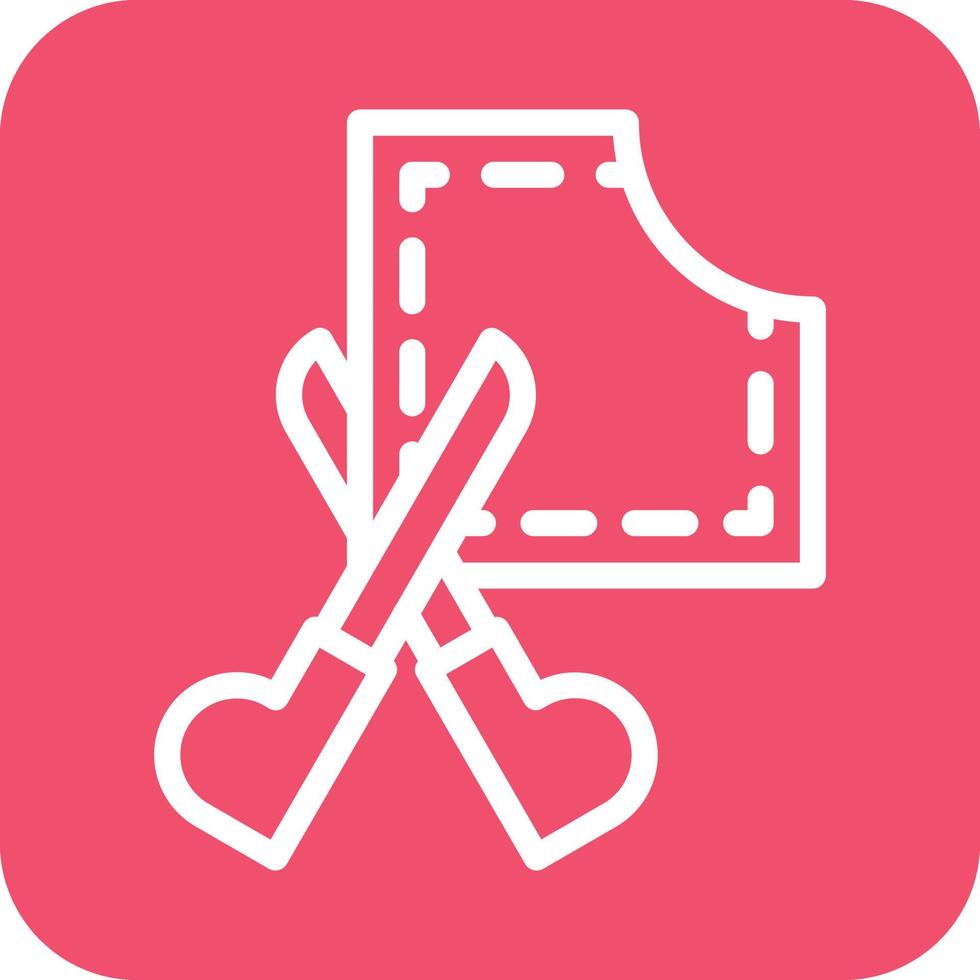 Cutting Clothes Icon Vector Design