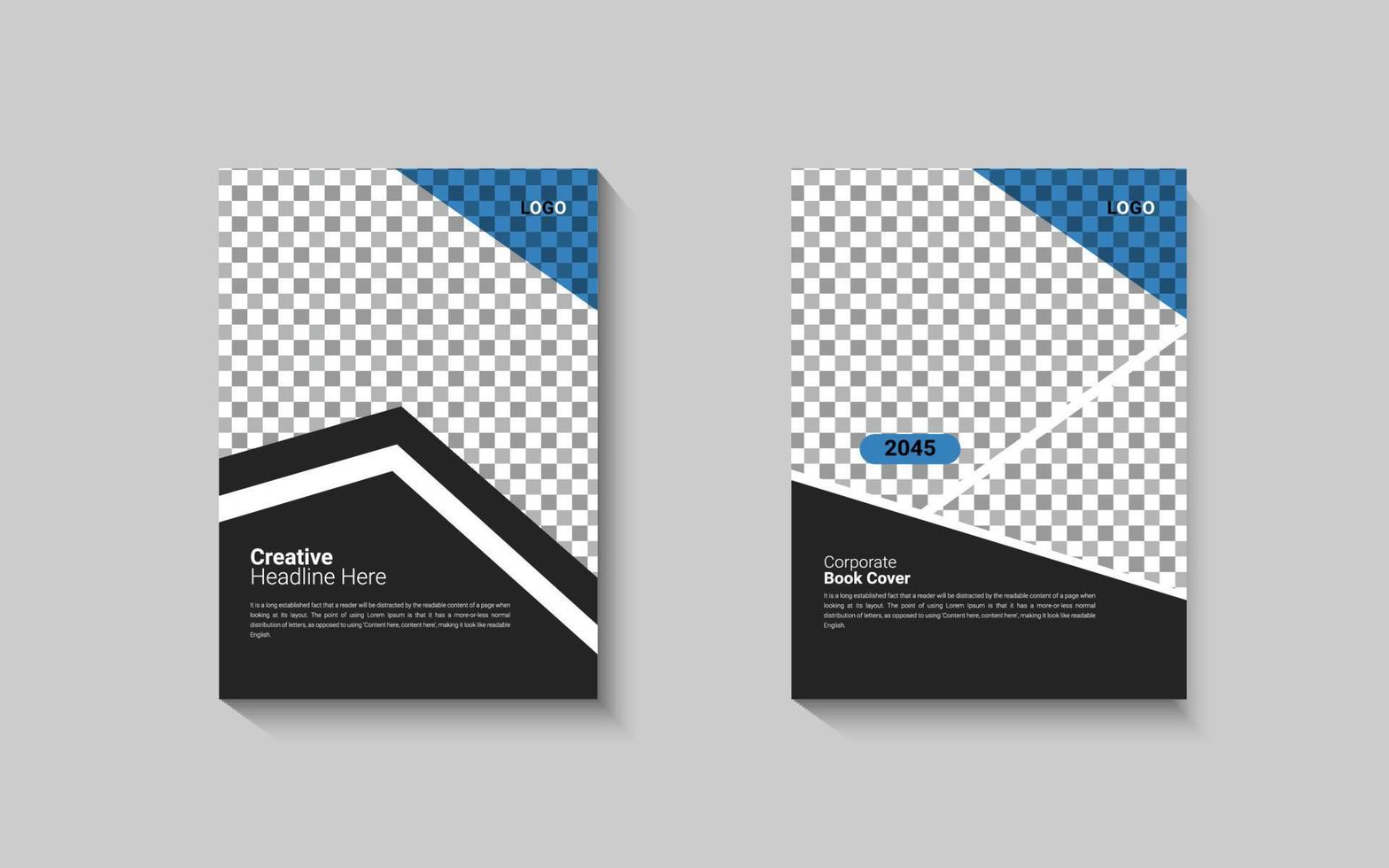 Corporate business book cover design template vector