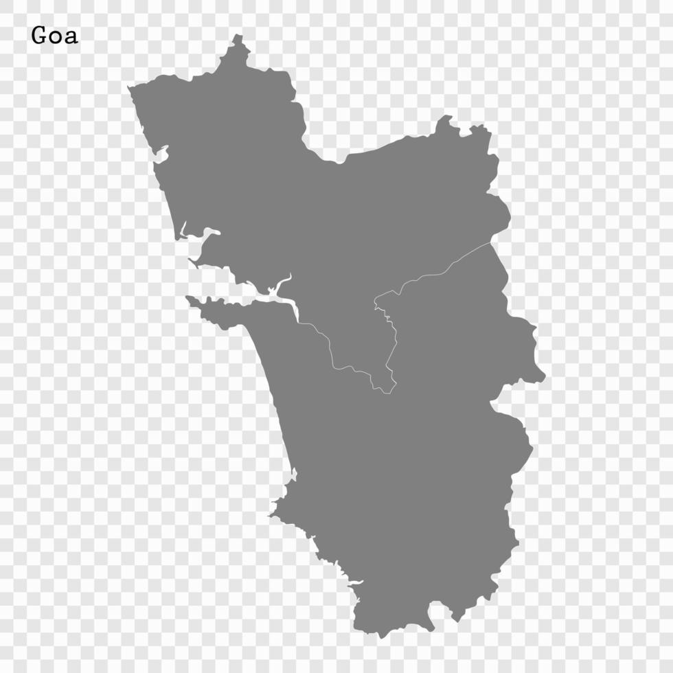 High Quality map of state of India vector