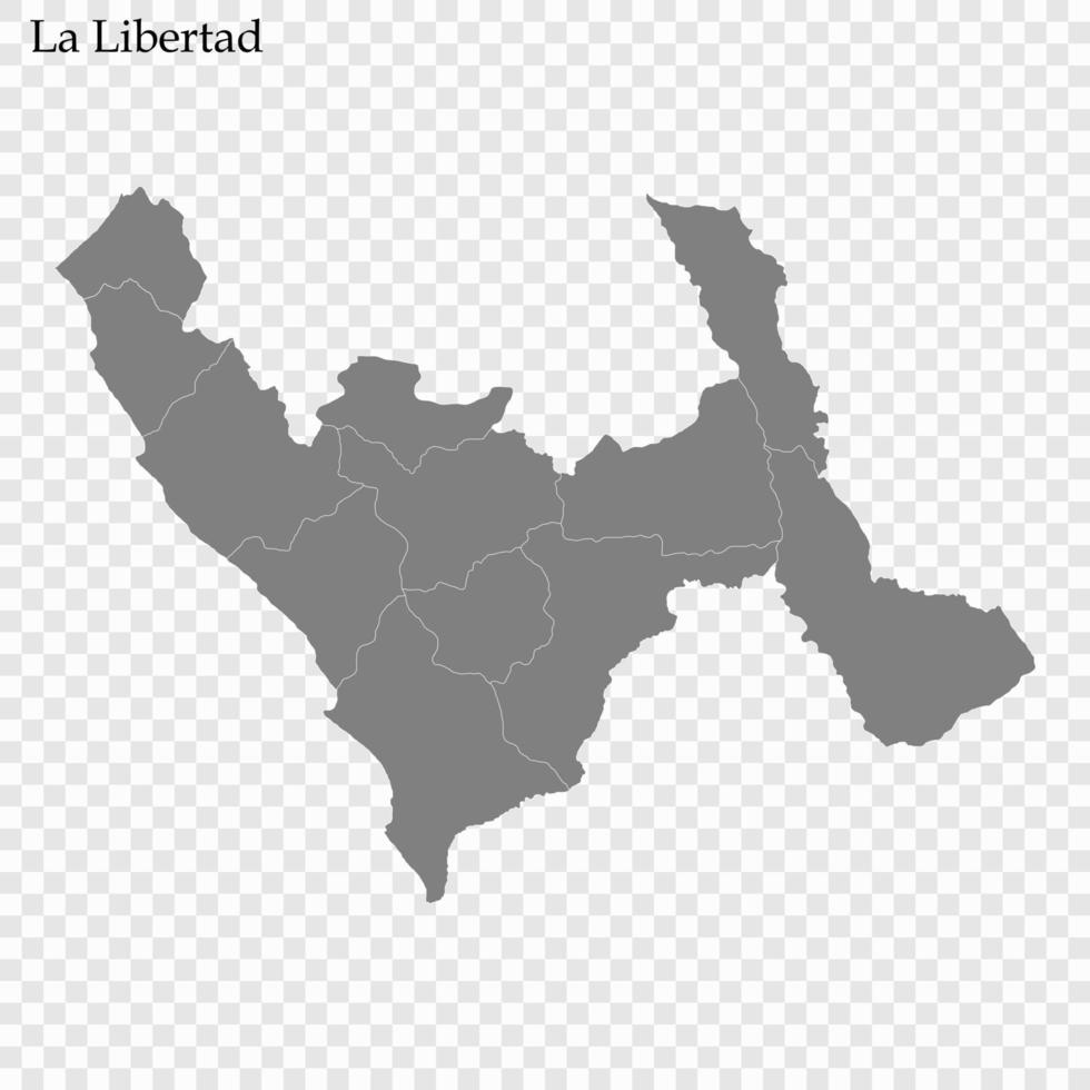 alto calidad mapa es un provincia de Perú vector