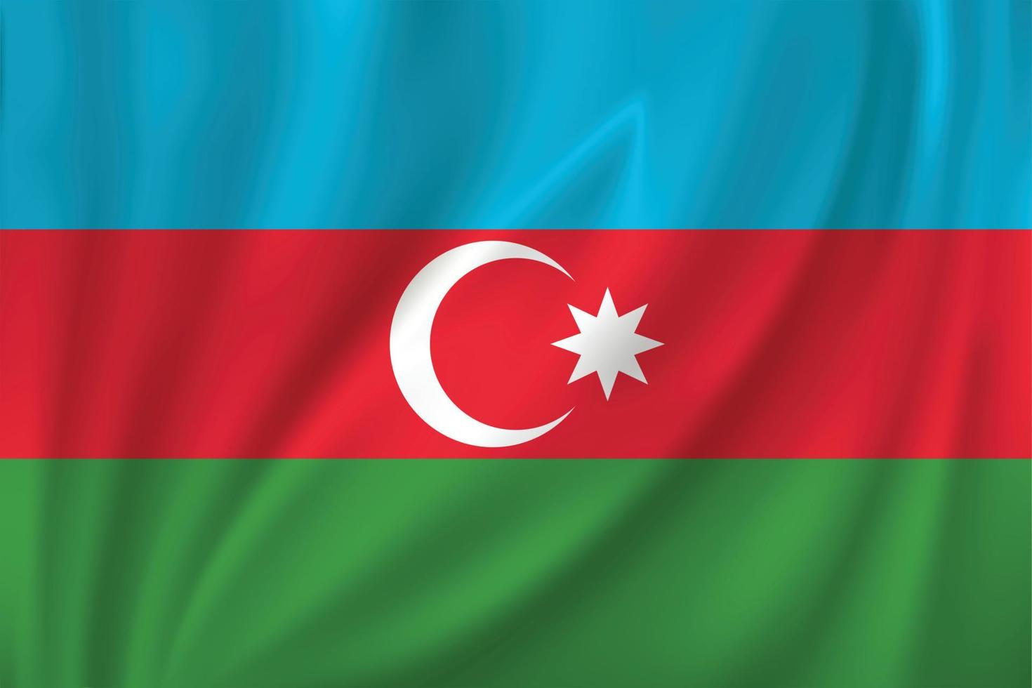Azerbaijan Flag waving on the wind vector