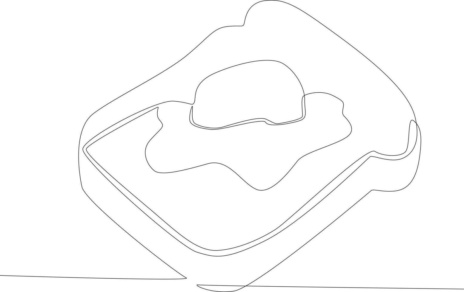 Toast with egg filling for breakfast vector