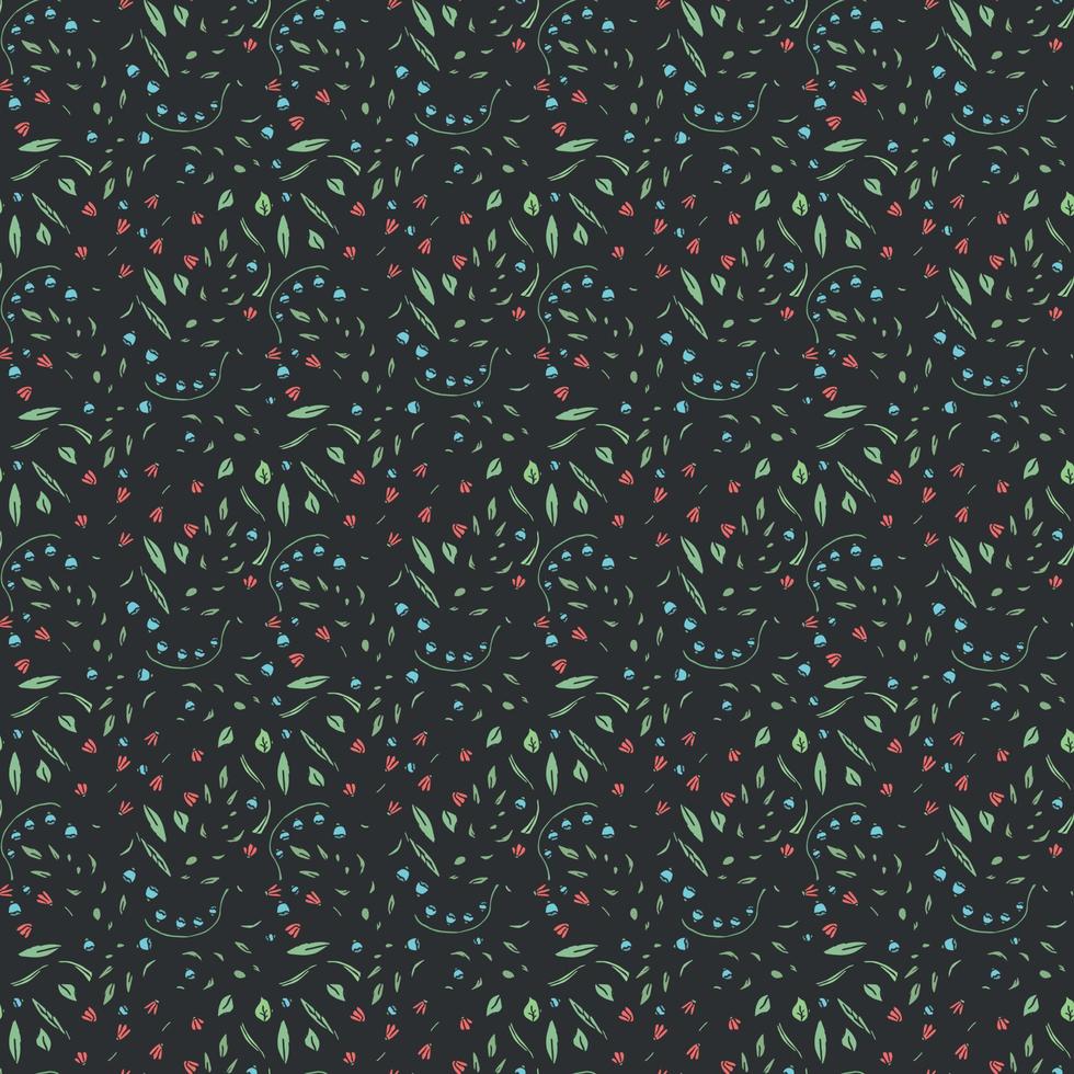 Seamless floral pattern. Doodle background with flowers. Spring pattern vector