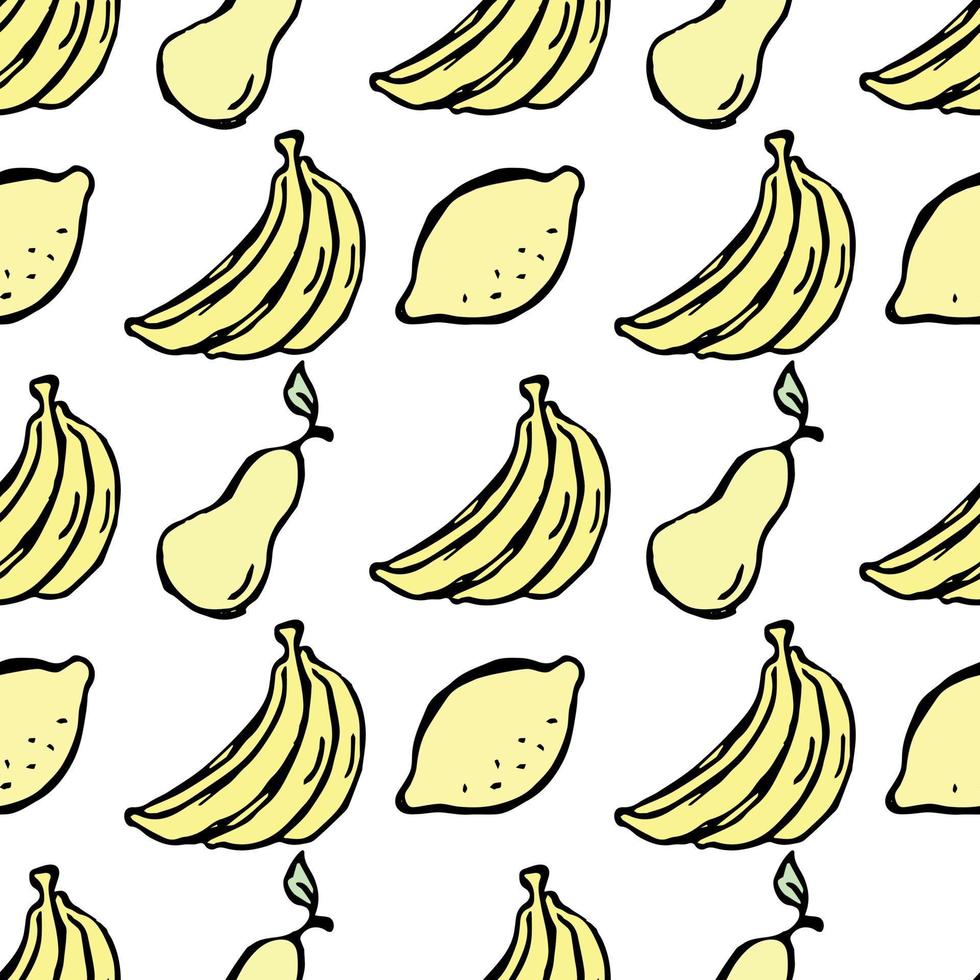 Seamless pattern with food icons. doodle food pattern. Food background vector