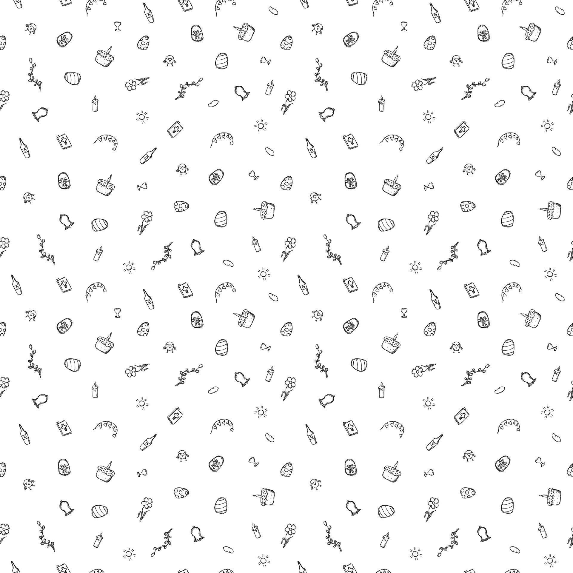 Easter pattern. Seamless pattern with easter icons. Easter background ...