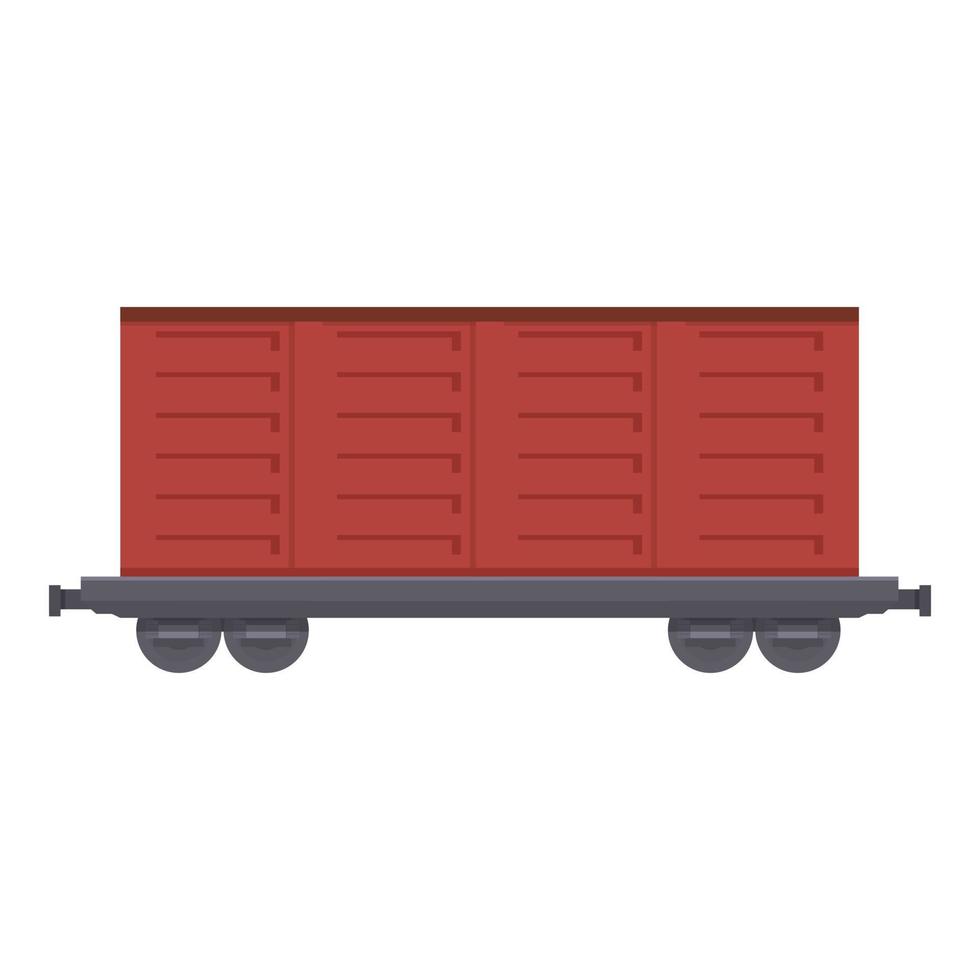Commercial wagon icon cartoon vector. Cargo train vector