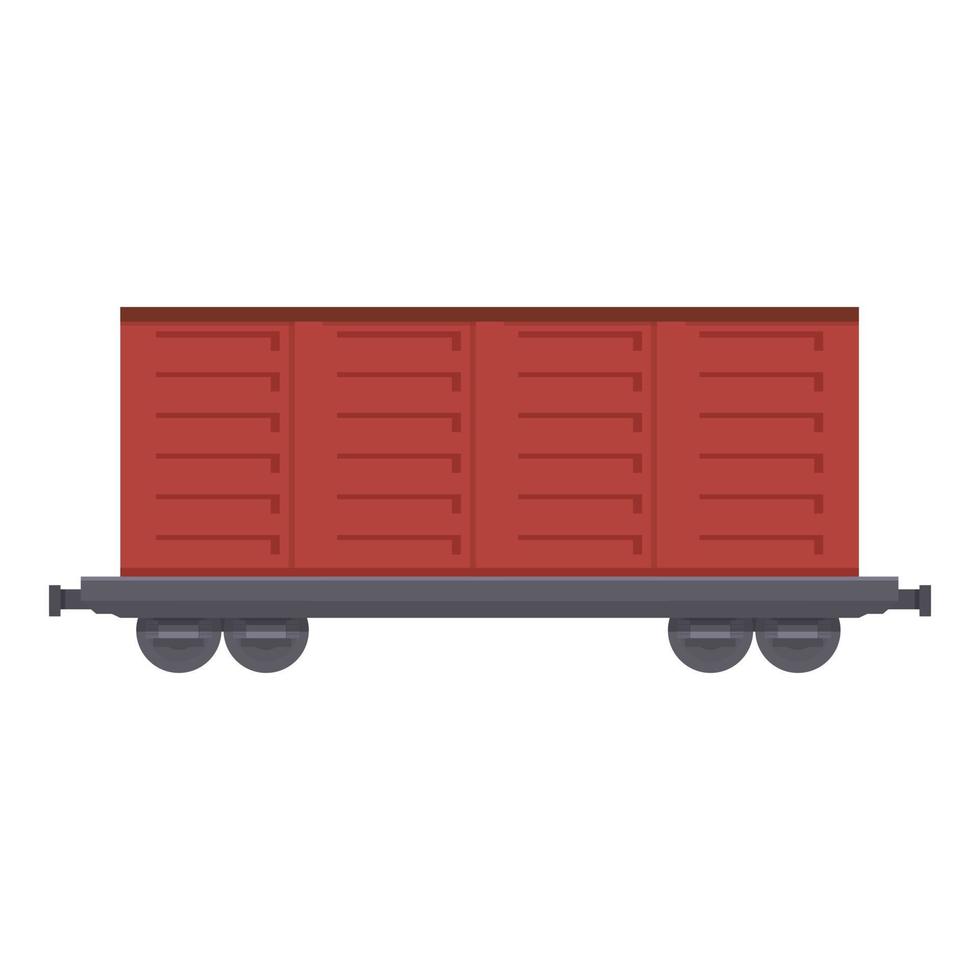 Commercial wagon icon cartoon vector. Cargo train vector