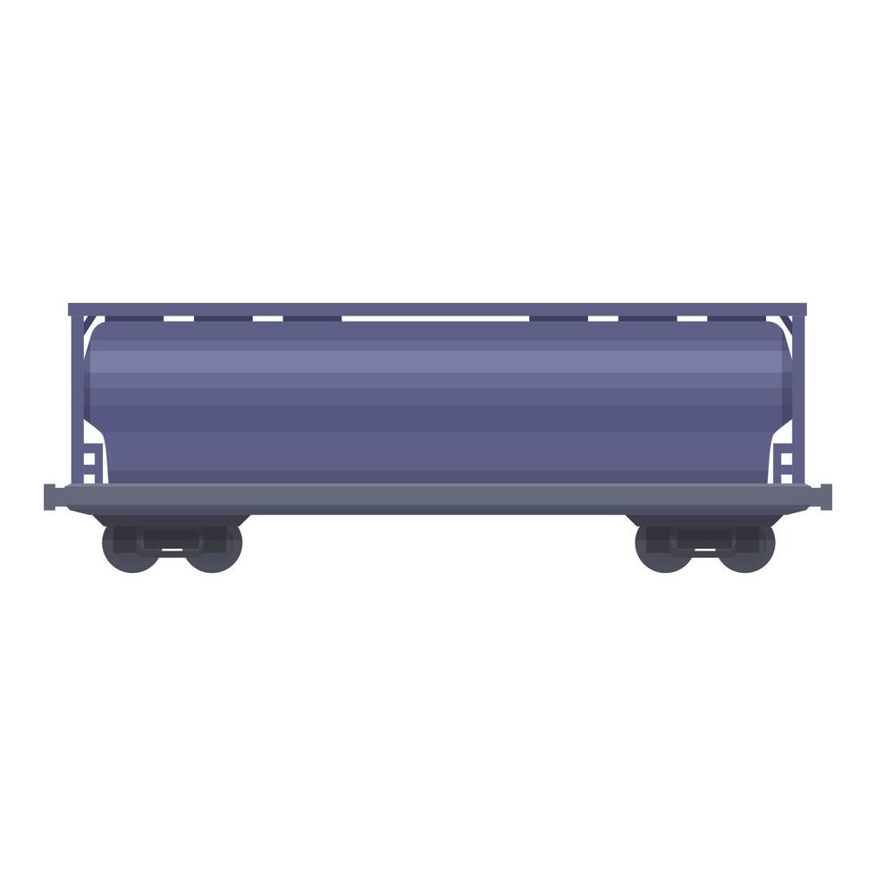 Wagon cistern icon cartoon vector. Cargo train vector