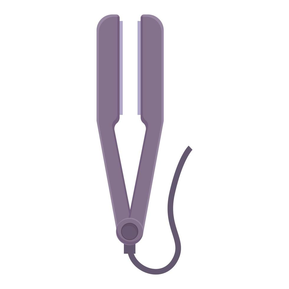 Hair straightener equipment icon cartoon vector. Fashion care vector