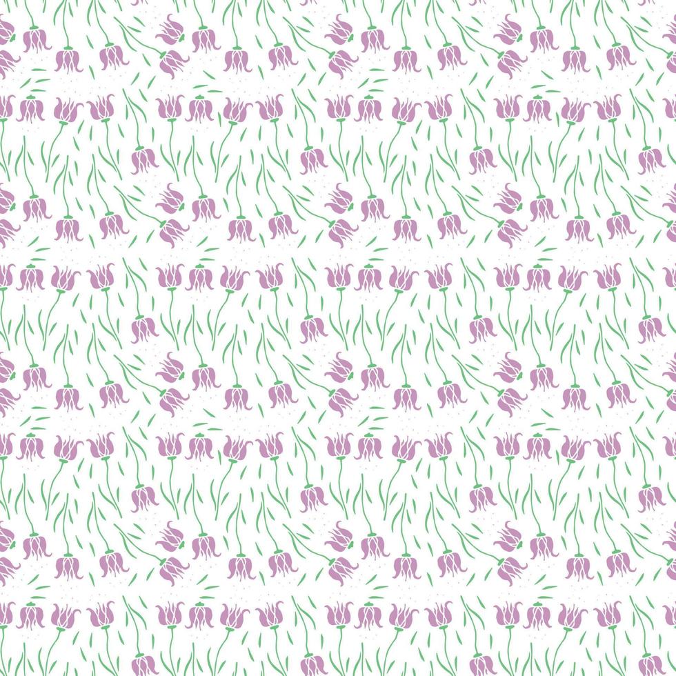 Seamless floral pattern. Doodle background with flowers. Spring pattern vector
