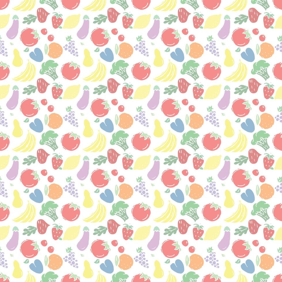 Seamless pattern with food icons. doodle food pattern. Food background vector