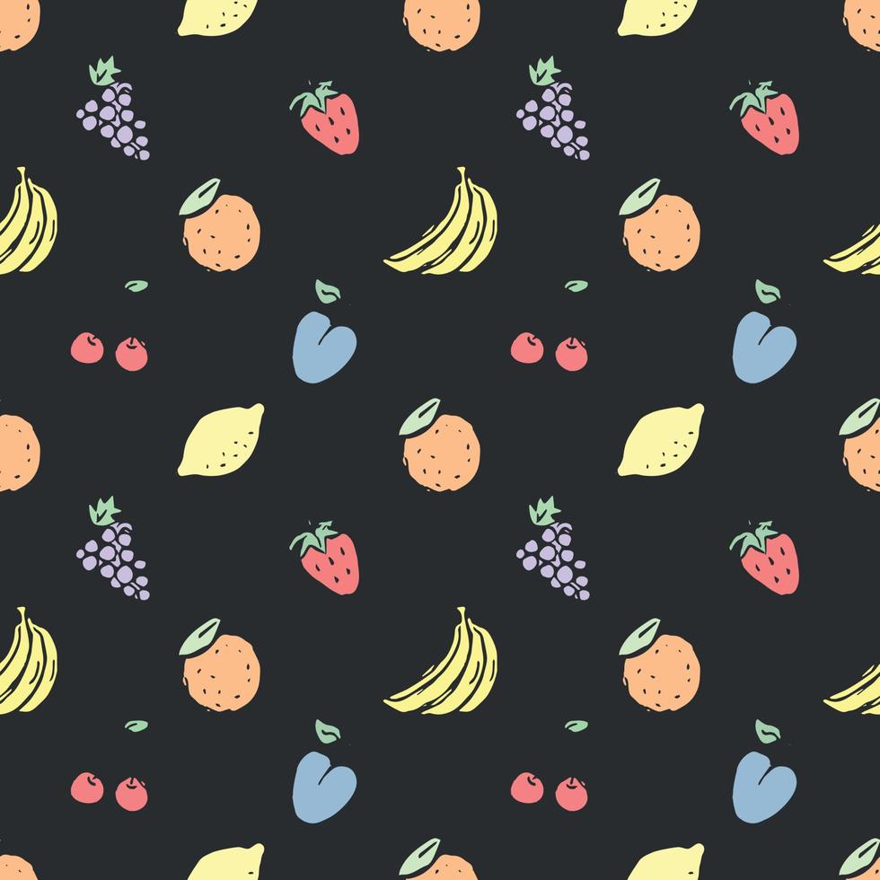 Seamless pattern with food icons. doodle food pattern. Food background vector