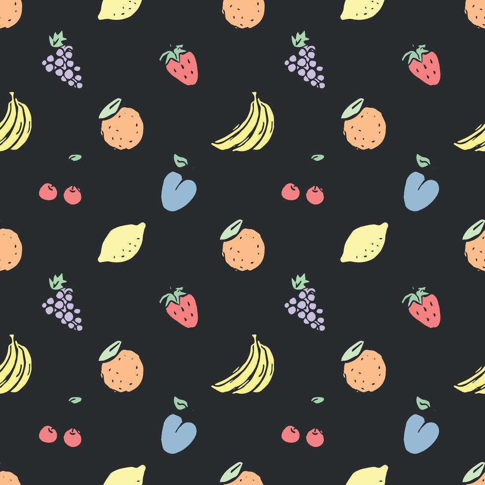 Seamless pattern with food icons. doodle food pattern. Food background vector