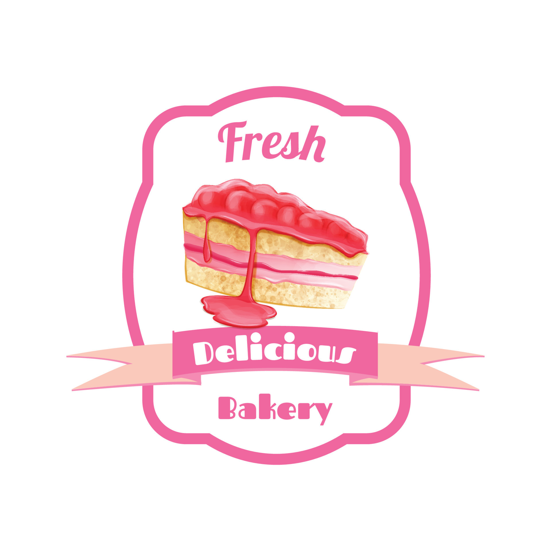 delicious bakery label vector design 22864110 Vector Art at Vecteezy