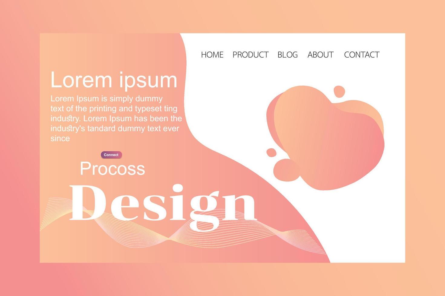 Website template design. Modern web page design for website  development. vector
