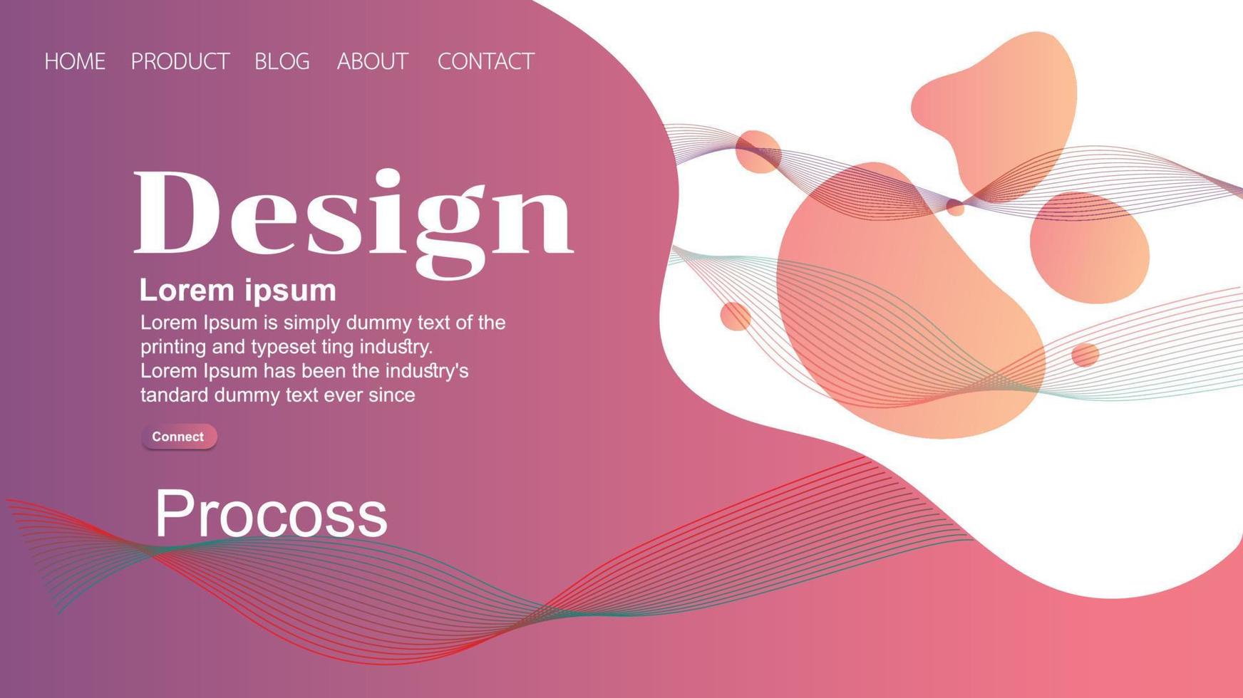 Website template design. Modern web page design for website  development. vector